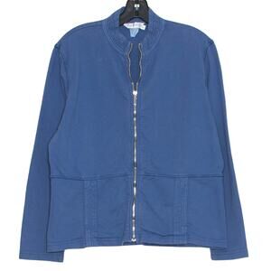 Vintage Fresh Produce Jacket 90s USA Coastal Cottage Y2K Full Zip Blue Sz Medium